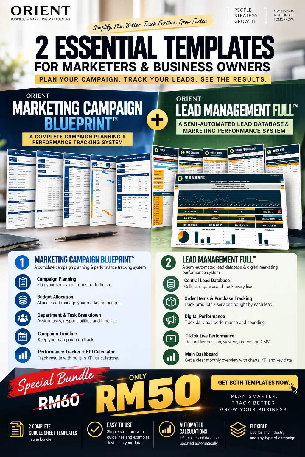 Two essential marketing templates bundle preview